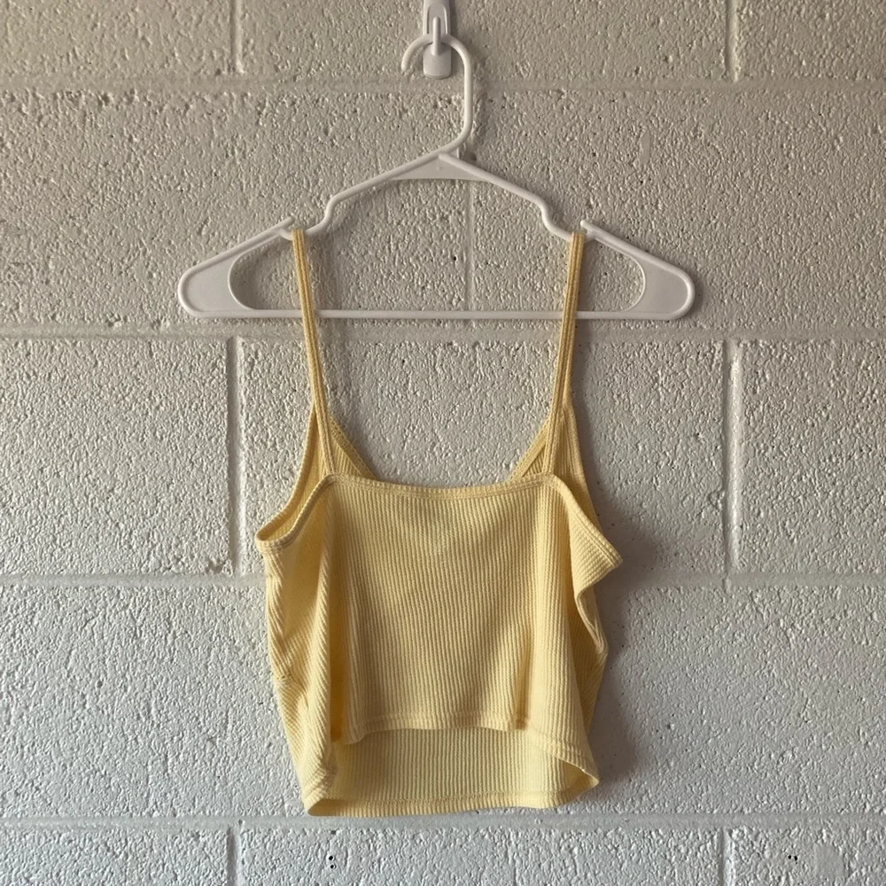 FINAL PRICE Pacsun Basics Waffle Knit Surplice Crop Tank M - Picture 5 of 7